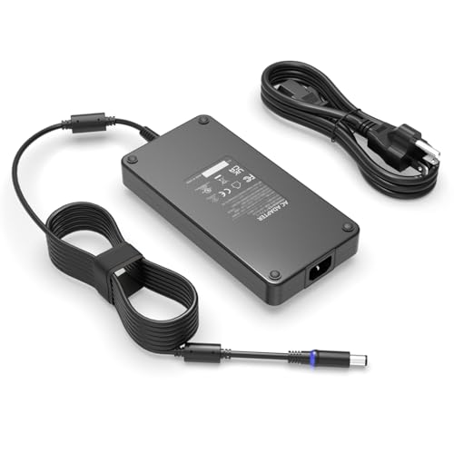 240W Fast Charger (UL Safety Certified) Fit for Dell Alienware Laptop M15 R3 R4 R7 R6 R5 M17 R5 R3 R4 15 R3 R2 17 R3 G15 G16 G7 G5 G3 M16 M17X M14X X15 X17 X16 Gaming Laptop Power Cord AC Adapter