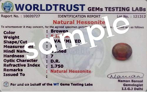 Grenat hessonite naturel 10 Ratti : une gemme Aa++ non traitée d'exception