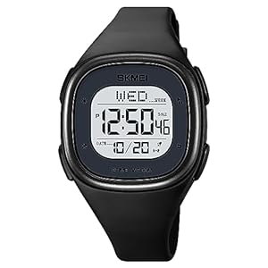 Gosasa Mens Minimalist Square Digital Watch Waterproof Wrist Watch for Women Outdoor Sport Watch with Stopwatch Countdown Watches for Unisex