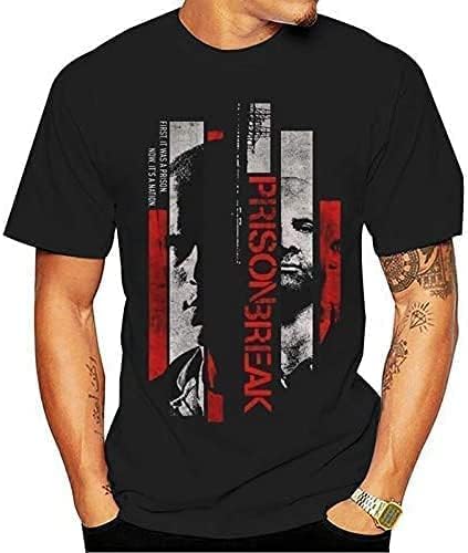 DRtrAERFJ Divertente Maglietta da Uomo con Scritta Prison Break Fans, XXL