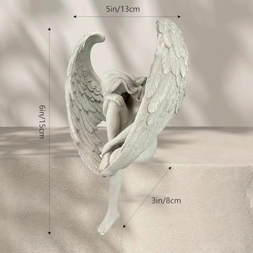 Estatua Ángel Guardián de Resina Elegante miniatura 2