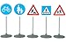Produktbild Klein Theo 2993 Verkehrszeichen-Set 5-teilig I Übungszeichen für Verkehrserziehung Rad- und Rollerfahrer/innen I Höhe der Verkehrszeichen: ca. 70 cm I Spielzeug für Kinder ab 3 Jahren