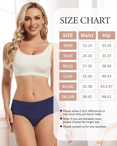 Gladbecke Periodenunterwäsche Unterhosen Damen Hohe Taille Starke Blutung Lecksicher 60ML Baumwolle Slip,XXL