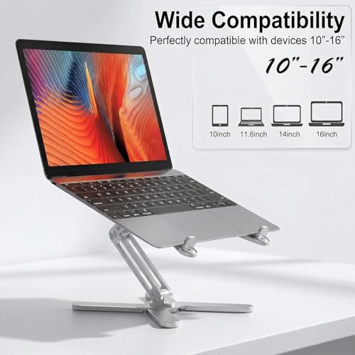 Base para Laptop Atizzy 360 Rotativa Ajustable de Aluminio miniatura 4