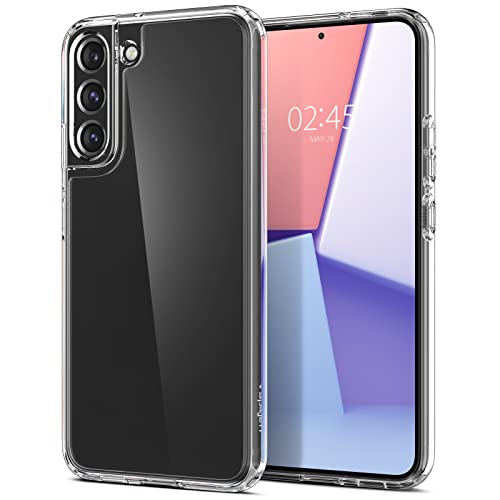 Spigen Galaxy S22 ケース [ SC-51C | SCG13 ] 全透明 TPU バンパーケース 2重構造 米軍MIL規格取得 耐衝撃 すり傷防止 黄ばみ無し ワイヤレス充電対応 ウルトラ・ハイブリッド ACS03988 (クリスタル・クリア)
