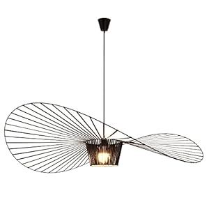 CHNB® Vertigo Lampe Schwarz 100CM Modern Vintage Pendelleuchte Hängend Hängelampe Geeignet FüR Esstisch Wohnzimmer Schlafzimmer Kronleuchter Lampen (Φ 100 CM)