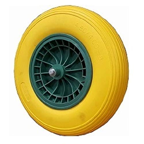 Roue pour brouette PU 400 x 100 avec roulement à rouleaux roue anti-perçage