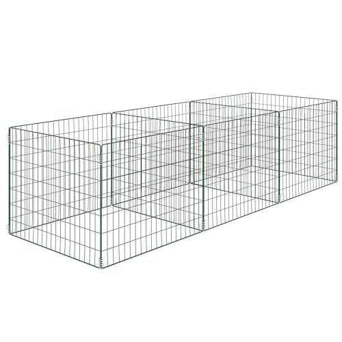 Outsunny Komposter 1680 Liter, 270 x 90 x 70 cm 3-teilig Schnellkomposter aus Stahl, wetterfest...