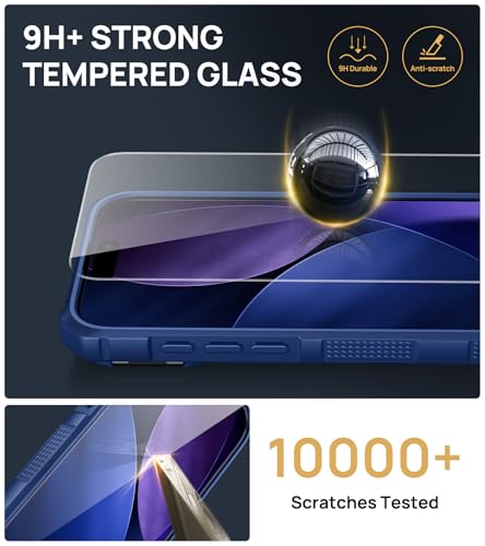 Image of SSLOTSCASE for iPhone 17 Pro Case with 2X Screen Protector, Blue