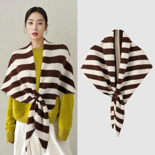 Shawl and Wrap for Women Woolen Large Triangle Scarf Warm Soft Knitted Elegant Shawls Cape for Fall Winter Retro Chic4