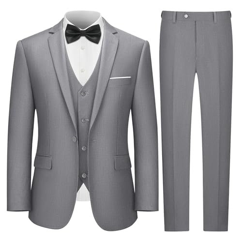 LUPURTY Men's Slim Fit Suit 3 Piece Set