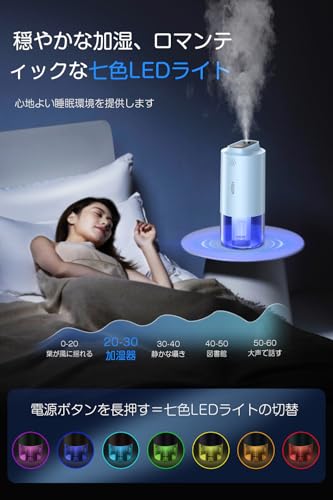 AirEase 卓上コードレス加湿器