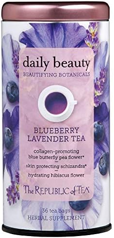 The Republic of Tea Beautifying Botanicals® Daily Beauty Blueberry Lavender Herbal Tea Bags(36 count)