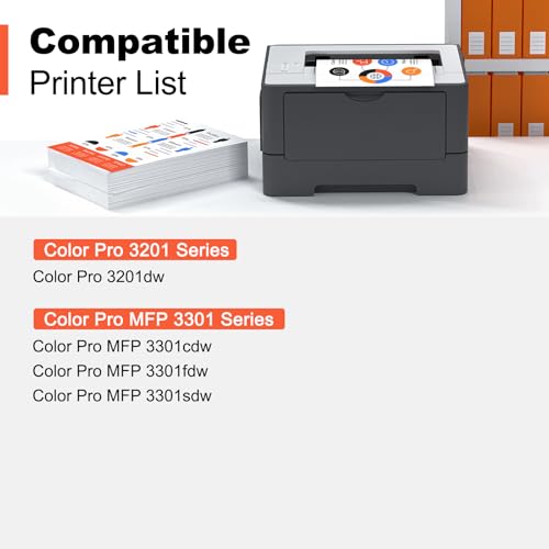 Image of 218A Toner Cartridges (Upgraded Chip) Compatible Replacement for HP 218A 218X for Use in HP Color Pro 3201 3201dw Pro MFP 3301 3301cdw 3301fdw 3301sdw Printer W2180A W2180X 1-Pack Black