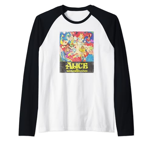 Raglan Baseball Tee Disney Alice in Wonderland vintage top coton femme