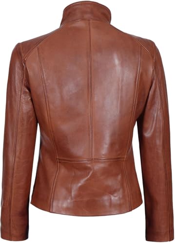 Image of Decrum Leather Jacket for Women - Real Lambskin Casual Leather Jackets Womens