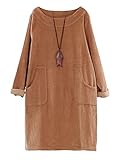 Sammlung: Sie können zwischen fünf farbe: Jeansblau, Braun, Armeegrün, Grau, Schwarz. Diese damen oversize cordkleid perfekt fällt locker, kann man gut kombinieren, da es selbst sehr schlicht ist, sie eignen sich sowohl für den alltag, passende strumpfhosen, jeans oder stretchhosen usw, die sich stilvoll zeigen und schönes Aussehen