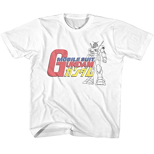 Mobile Suit Gundam Anime TV Series Japanese Youth White Short Sleeve T Shirt Graphic Tees