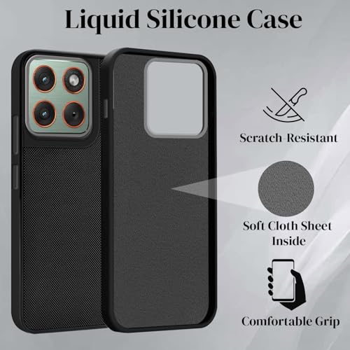 Image of Jkobi Rubberised Back Cover Case for Motorola Moto Edge 70 (Textured Grip Design | Micro-Fiber Cloth Inside | Slim and Light Weight | Soft Touch and Feel)