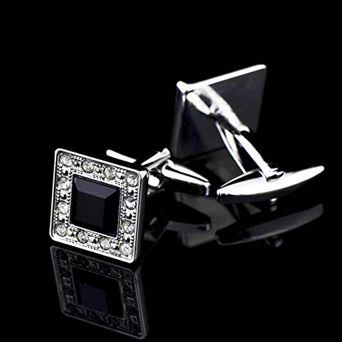 Mancuernillas Daesar cobre para hombres cuadradas plata miniatura 4