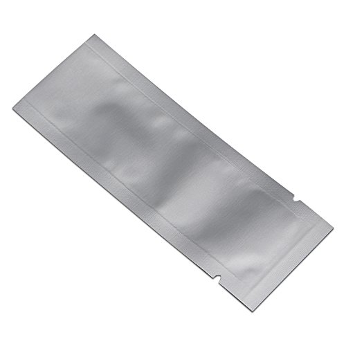 Image of 100 Pcs Coffee Food Storage Heat Sealable 3.34mil Mylar Pure Foil Bag Vacuum Pouch for Sampling Packaging Aluminum Foil Smell Proof Package (2.16x7.08 inches)