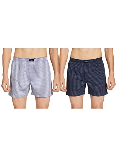Image of Pepe Jeans Men's Cotton Boxer Shorts Relaxed Fit Striped Boxers (Pack of 2)