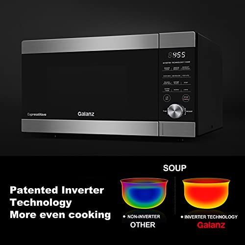 Galanz Microwave Oven Expresswave With Patented Inverter Technology, Sensor Cook & Sensor Reheat, 10 Variable Power Levels, Express Cooking Knob, 1100W 1.3 Cu Ft Stainless Steel Gewwd13S1Sv11 #TOP3