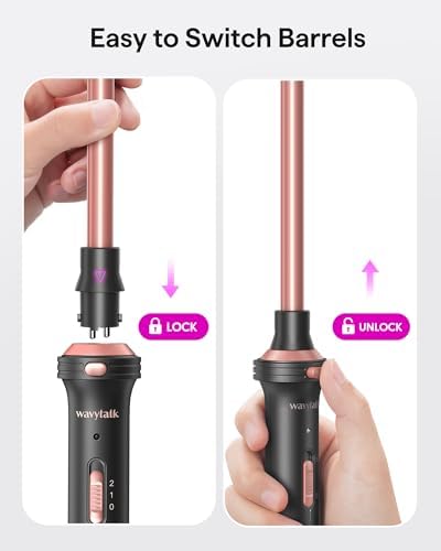 Wavytalk 5 in 1 Curling Iron Set with Thermal Brush — close-up of materials and construction quality