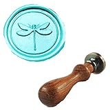 Vintage Cute Dragonfly Custom Picture Logo Wedding Invitation Wax Seal Sealing Stamp Rosewood Handle Set