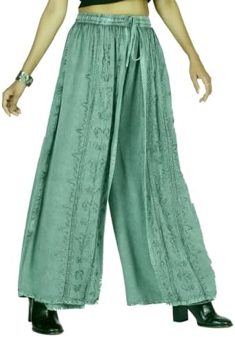 Ana Alcazar palazzo broek zigzag lurex in turquoise | BeOne