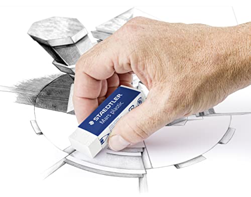 Image of STAEDTLER Mars Plastic Vinyl Erasers (20-Pack), White Erasers for Clean & Precise Results - Latex-Free, Minimal Crumbling