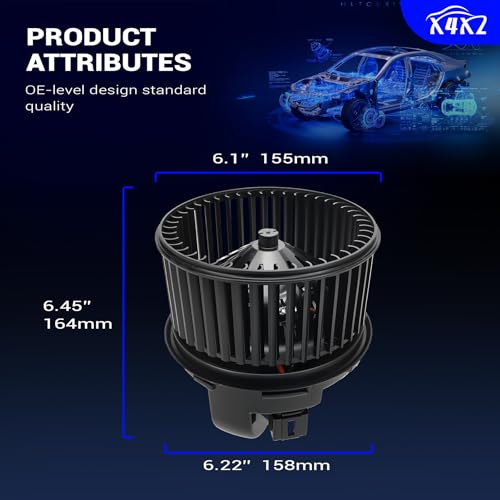 Image of 700272 AC Heater Blower Motor Compatible with 2012-2022 Ford Transit Connect C-Max Focus Escape 2015-2019 Lincoln MKC Replacement for GV6Z19805AA GV6Z19805B H1FZ19805A H1FZ19805B