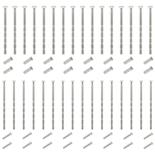 M3 M4 Adjustable Door Handle Screws, Galvanized Connecting Bolts and Sleeves for Door Handle Fixing