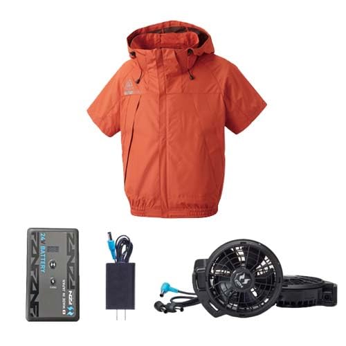 [�A�^�b�N�x�[�X] �󒲃E�F�A �`�^���t�[�h�����u���]����24V�o�b�e���[�ƃt���b�g�t�@���Z�b�g 5545+RD9691NJ+RD9620PH S�`5L �T���G�X �󒲕��_��(�I�����W LL)