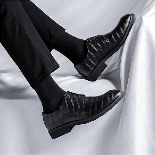 Men's Simple Derby Shoes Soft Leather Upper Flexible Non Slip Sole Business Casual Dress Shoes2