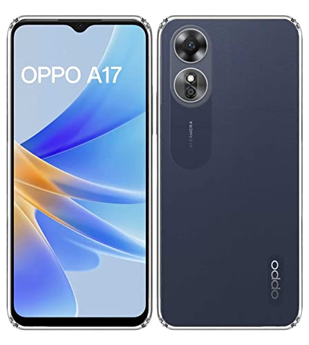 Image of Transparent Soft Silicone TPU Flexible Back Cover Compatible with Oppo A17 and Screen Guard