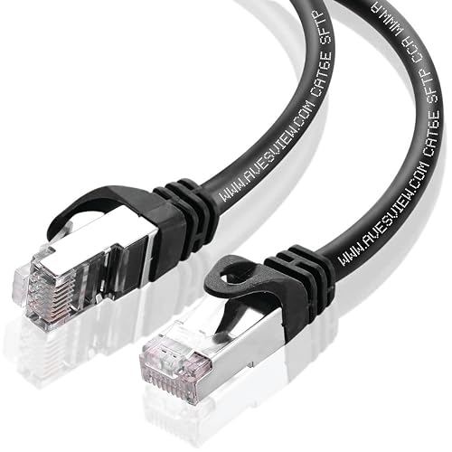 AvesView Shielded CAT 6 Ethernet Cable 10FT, Indoor High-Speed 10Gbps Snagless 10 FT Ethernet Cable (SFTP) for Internet, Router, Modem, Gaming, PlayStation, Xbox, POE Camera (Black, 10FT) by AvesView - Image 2