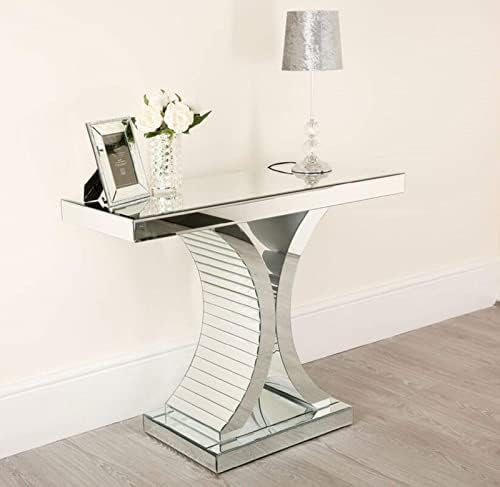 Abreo Mirrored C Frame Console Table