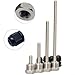 4 Pack G 1/2 Thread Thermowell Stainless Steel Sleeve for Temperature Sensor High Pressure PN40 Screw-in Lock Multiple Lengths for Industrial and HVAC Applications(8x150mm)