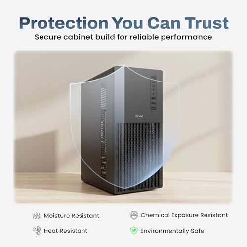 Image of EVM Enigma 126 Micro ATX Computer Cabinet - Micro-ATX /Mini-ITX PC Case with ATX PSU Support, USB & Audio Ports, 4 PCI Slots, HDD & SSD Storage Support, 120mm Fan Support, 250mm GPU Clearance, Black