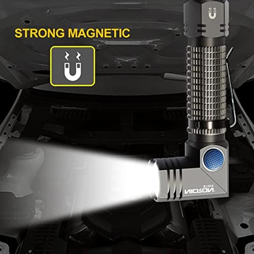 NICRON UV Flashlight Rechargeable 90 Degree LED Torch 700 Lumen, 395nm Ultraviolet, 2 in 1 Waterproof Black Light, Upgraded Battery Included B74UV