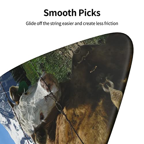 Ensemble de 6 médiators de guitare vache animal de ferme pour guitare acoustique, guitare électrique, basse, ukulélé… - Les Beatles, Paul McCartney, John Lennon, RIngo Starr, George Harrison Ensemble de 6 médiators de guitare vache animal de ferme pour guitare acoustique, guitare électrique, basse, ukulélé… – Image 8