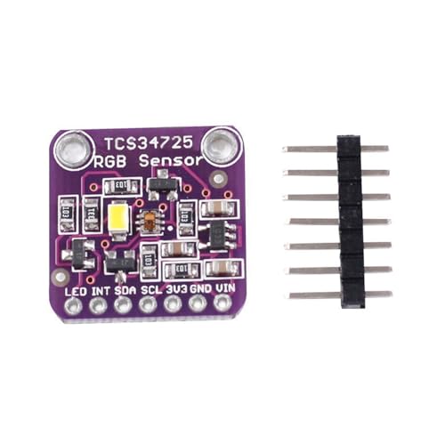 DUTTY Sensor de Color RGB con Filtro infrarrojo y LED Blanco en el módulo de reconocimiento de Color del Sensor de Color de luz RGB tcs34725