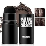 Boobeen Haaransatz Schatten Concealer Stick, Haarwurzel Touch Up Pulver mit Schwamm, Instant Cover up Haar Pulver für Thinning Grey
