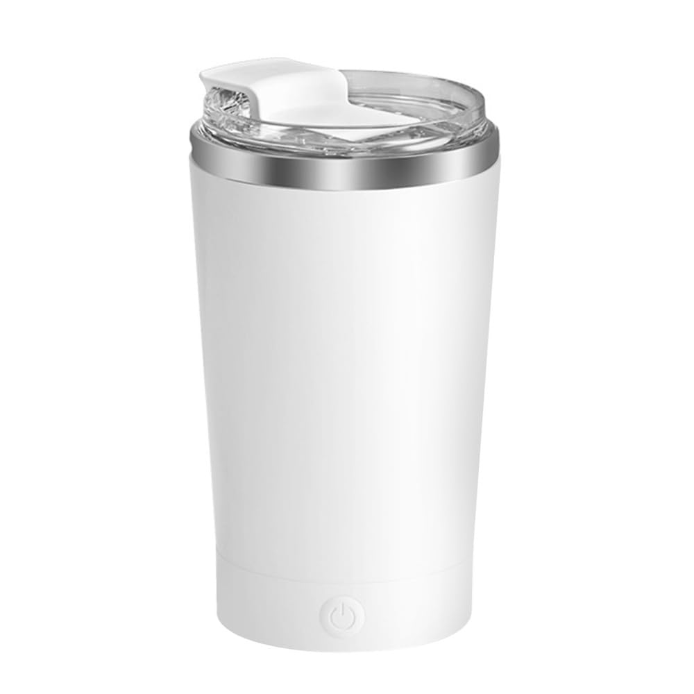 DONGKER Kubek do samodzielnego mieszania, 420 ml, 7000 obr./min, elektryczny, szybki magnetyczny kubek do mieszania z pokrywką, do kawy, herbaty, gorącej czekolady, mleka i kakao