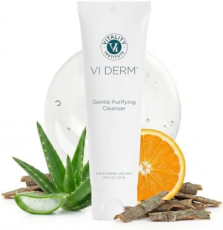 VI DERM Hydrating Facial Cleanser with Aloe Vera, Travel Size 0.75 Fl Oz