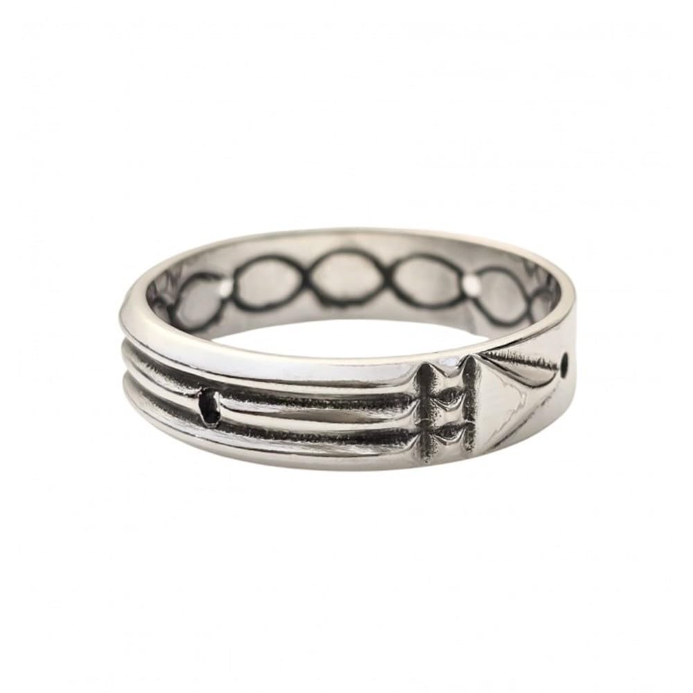 Sortija anillo plata Ley 925m Atlante 6mm. ancho unisex
