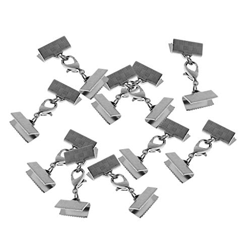 D DOLITY 10 Pièces Fermoirs Pince Extrémités des Signets Collier Bracelet Accessoires de Bijoux