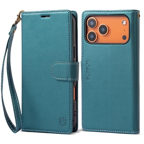FLIPALM Wallet Case for iPhone 17 Series with Wrist Strap - PU Leather Folio Flip with Credit Card Holder & Kickstand, Protective Cover