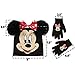Disney Girls Minnie Mouse Winter Hat and Mitten or Glove Set (Toddler/Little Girls), Size Age 4-7, Minnie Red Polka Dot Gloves